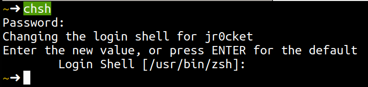 Ubuntu - change login shell to zsh
