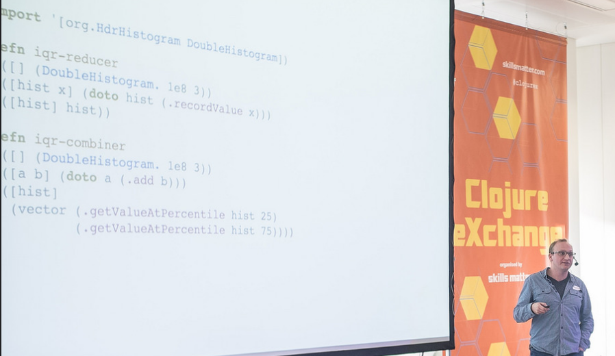 ClojureX 2016 talks on the big screen